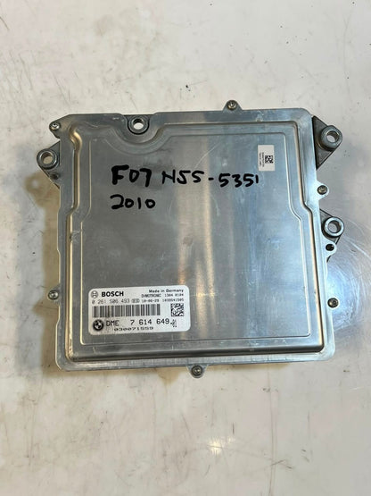 2010 BMW 535i F07 N55 Engine Control Unit ECU SET DME+CAS4+1KEY 7614649 OEM