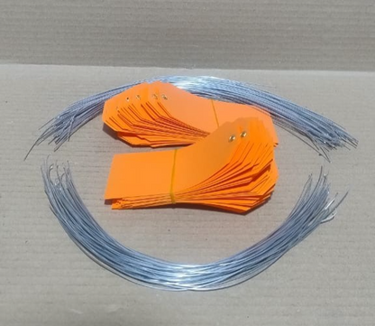 ACRYLIC TAG WITH METAL EYELET – THIN PLASTIC LABEL - IND/CRAFT ID TAG ORANGE