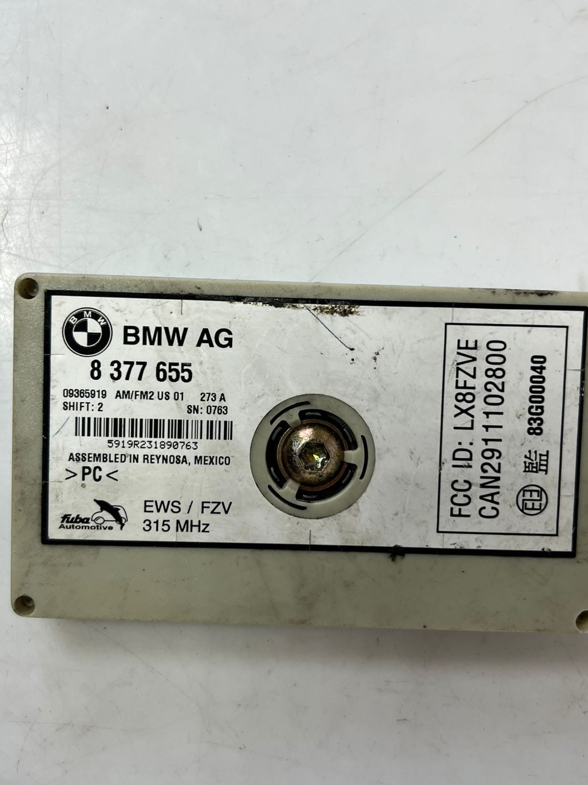 2000-2006 BMW X5 E53 OEM DIVERSITY ANTENNA AMPLIFIER MODULE, 315MHz, 8377655
