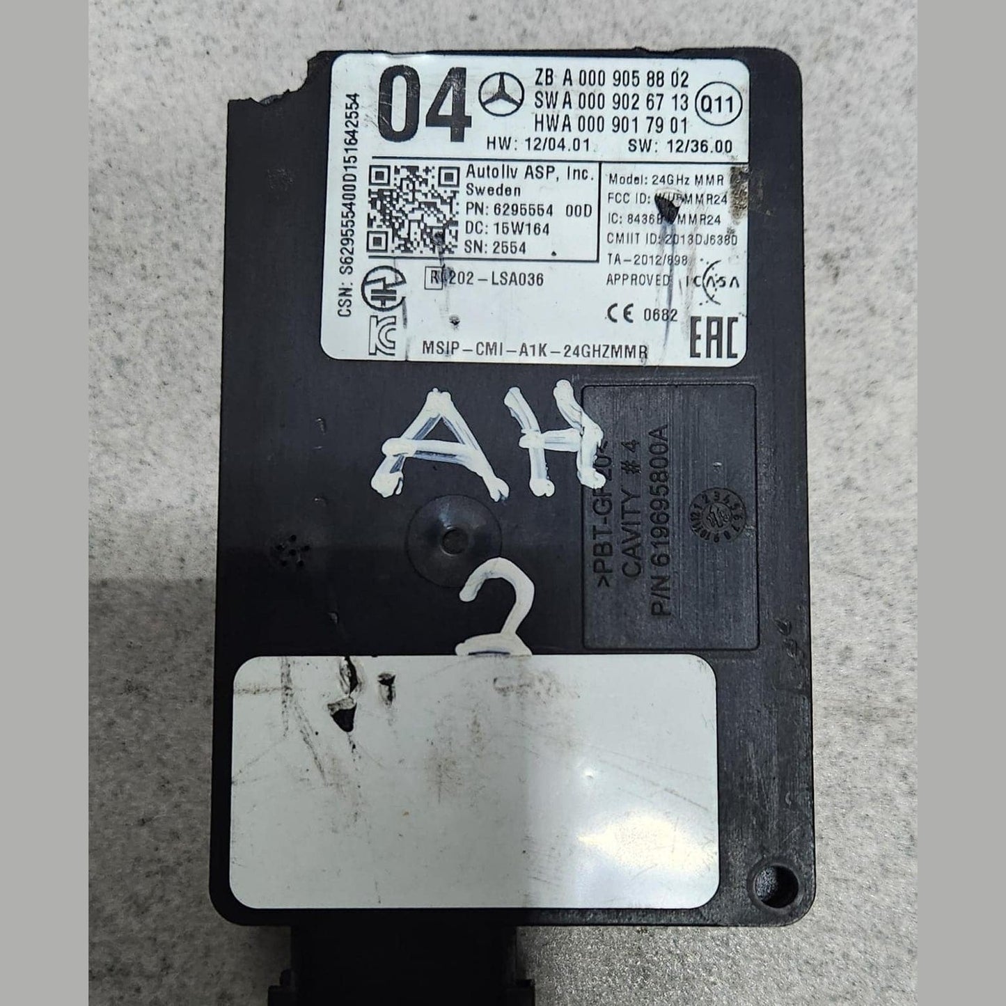 2014 Mercedes-Benz E63 AMG Blind Spot Radar Sensor A0009058802 W166 GLE W212 E63
