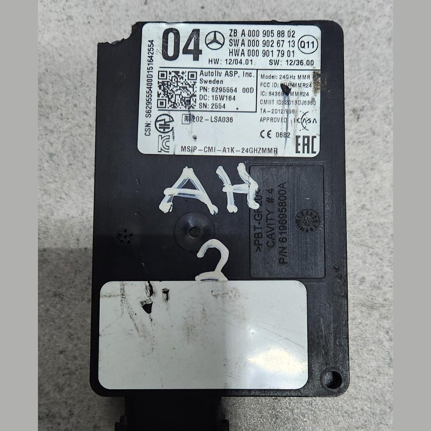 2014 Mercedes-Benz E63 AMG Blind Spot Radar Sensor A0009058802 W166 GLE W212 E63