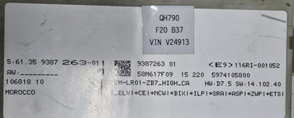 BMW F20 B37 Engine Control Unit 8589141 DIESEL ECU SET OEM