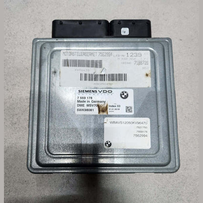 2006-2007 BMW 525i Engine Control Module MSV70 7559178 E90 E91 E60 E61 