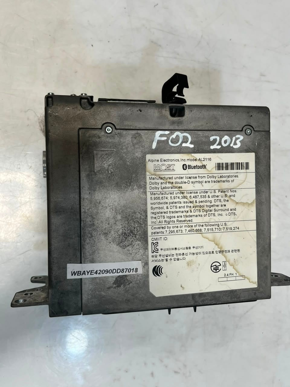2013 BMW 740i 7 Series F01 F02 NAVIGATION Head Unit BLUTOOTH 9290359 OEM