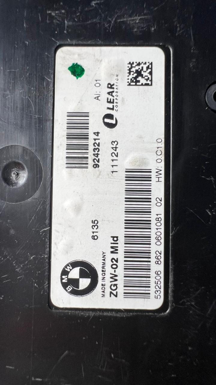 2011-17 BMW X3 Central Gateway Module Control Unit 9243214 F25 X4