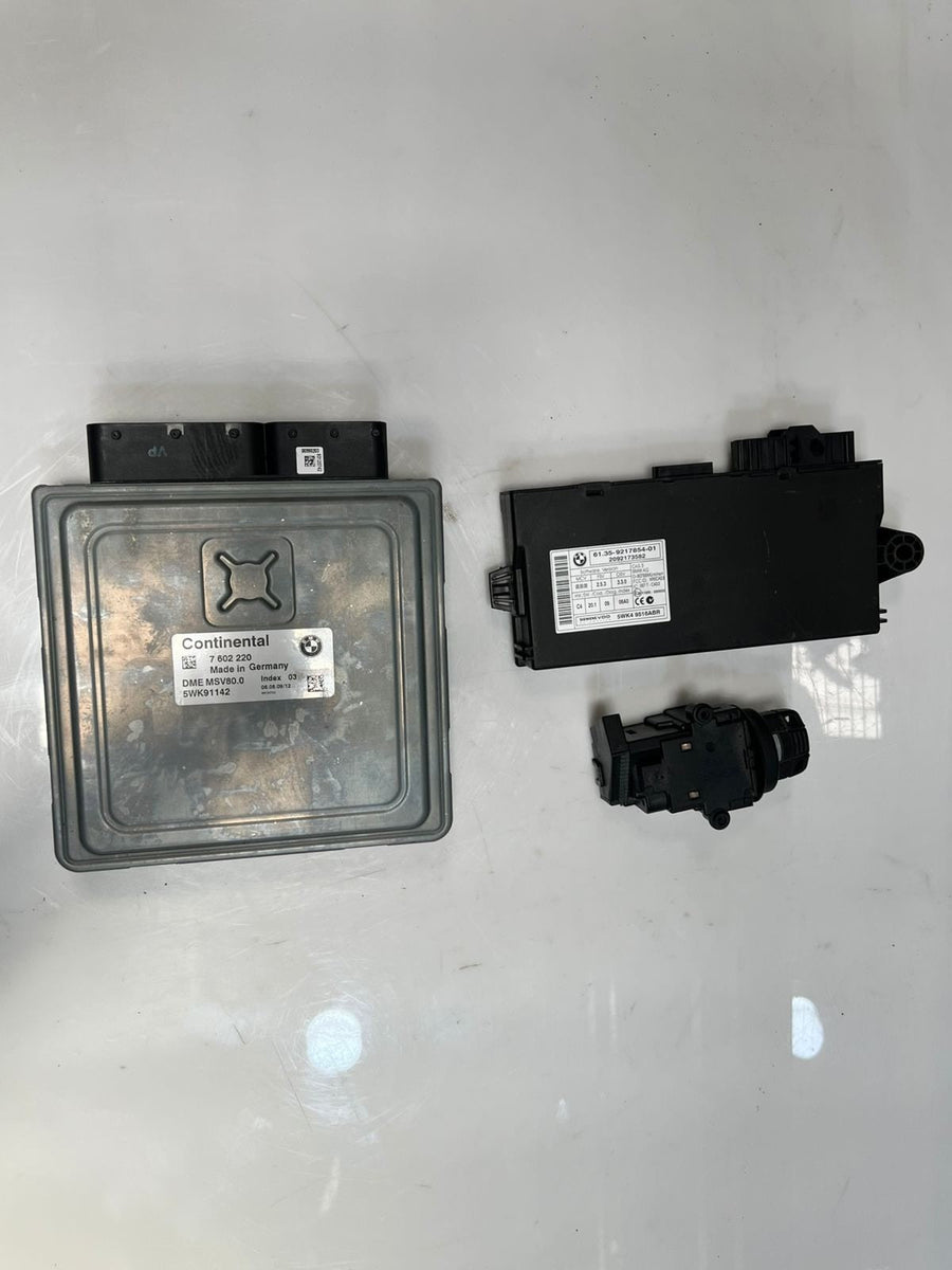 2010 BMW 528i E60 Engine Control Module ECU SET DME MSV80 +CAS3+1KEY 7602220 OEM
