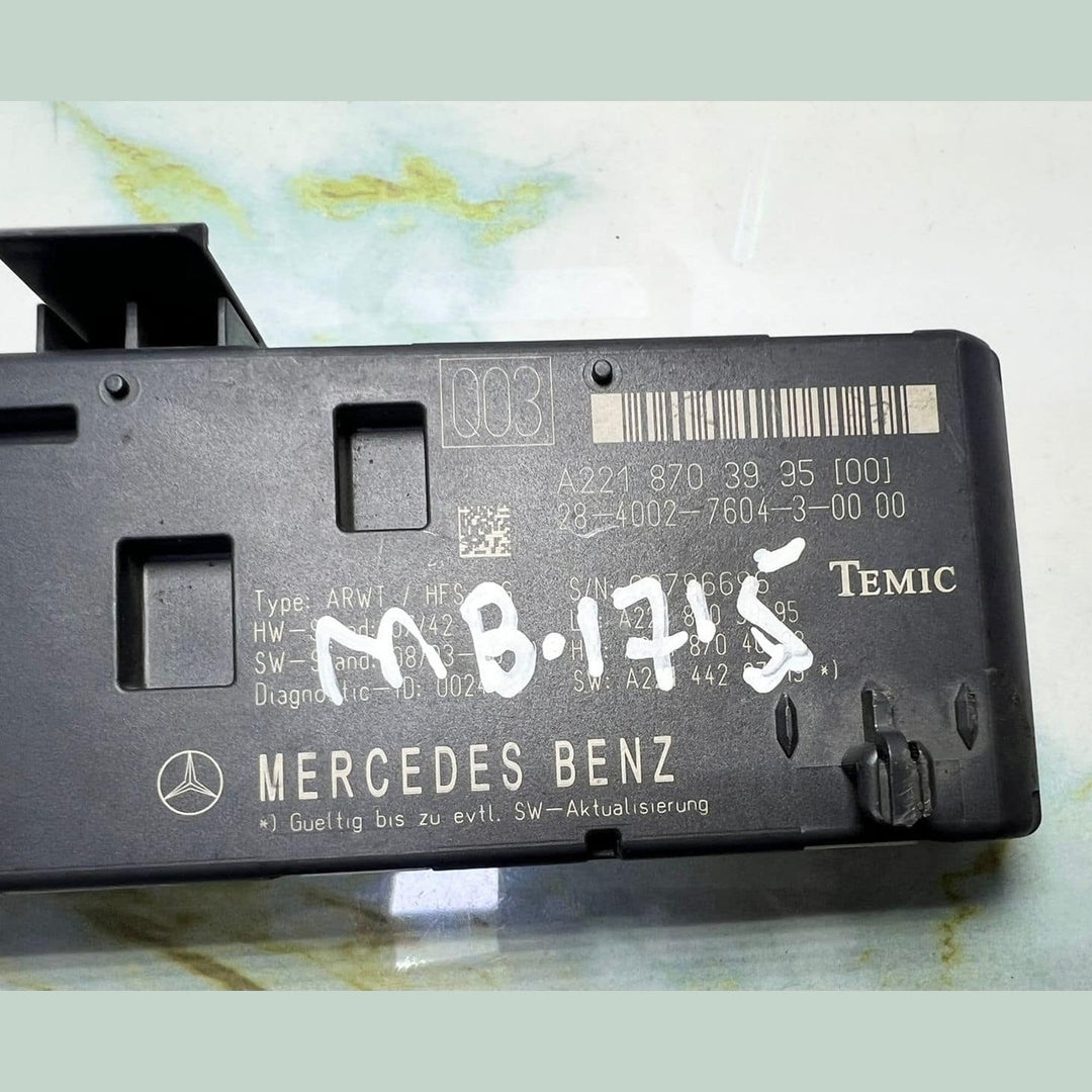 2013 Mercedes-Benz S350 Trunk Release Control Module A2218703995 W221 S-Class