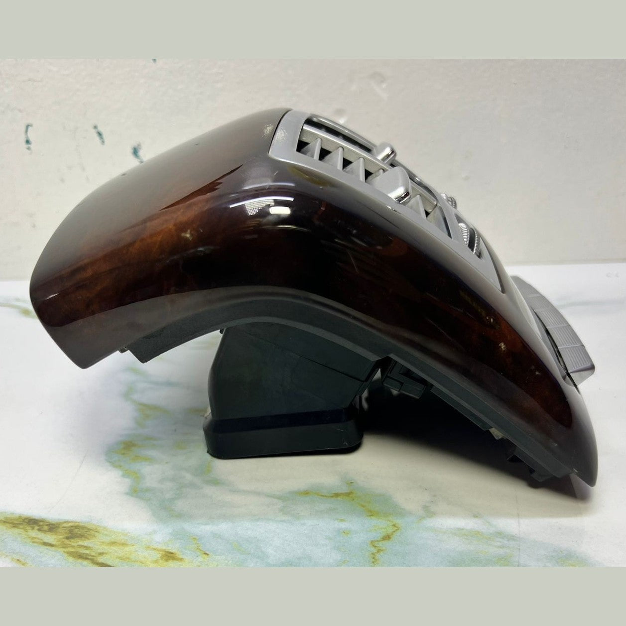 07-13 Mercedes W221 S600 S400 Rear Center Console A/C Air Vent Trim Wood OEM