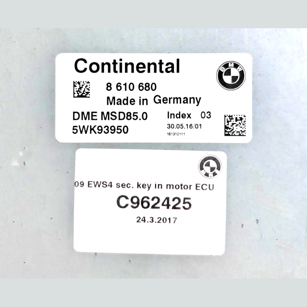BMW 5 SERIES F02  F10 550I N63 ENGINE CONTROL UNIT  ECU KIT WITH KEY  8610680