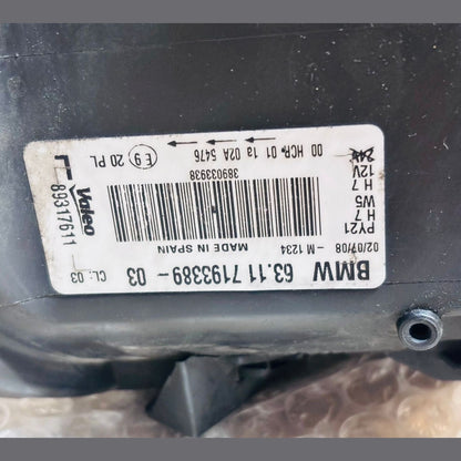 Bmw 1 Series E87 116i 2007 to 2010 Headlamp Headlight LHS QS74  7193389 none xen