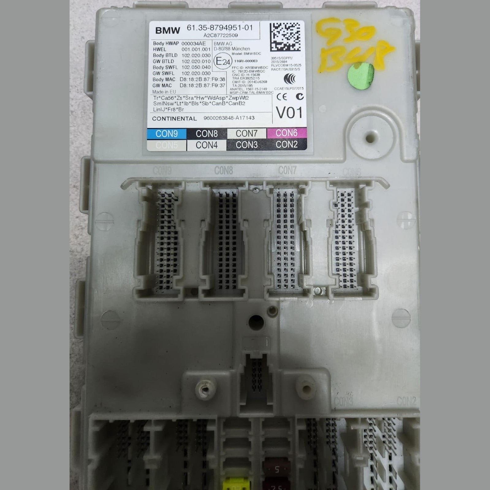 BMW Body Domain Controller 8794951 5 Series G30 G31