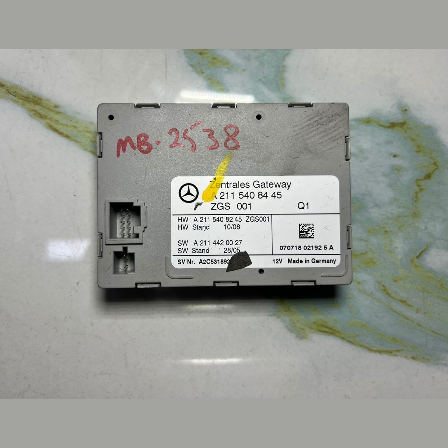2007-2008 Mercedes E320 Central Gateway Control Module A2115408445 W211 E-Class