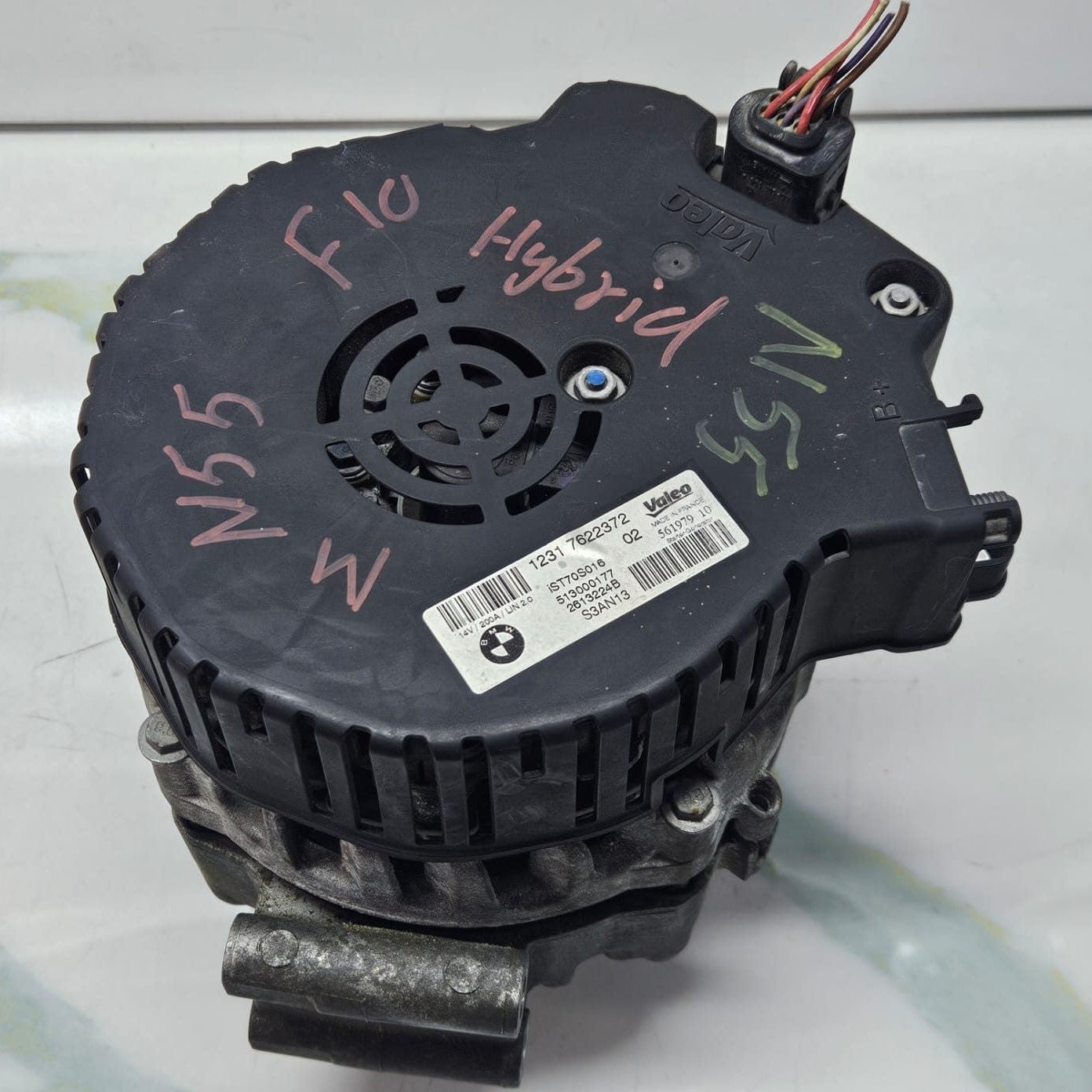BMW F30 5 Series F10 7 Series F01 F02 N55 Active Hybrid Alternator 7622372 OEM