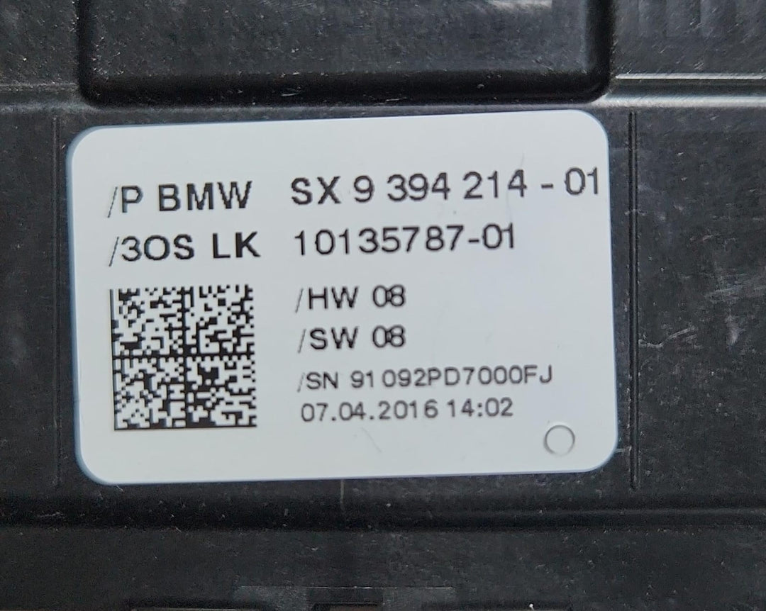 16-22 BMW 7 Series Front Right Seat Ventilation Touch Sensor 9394214 G11 G12 OEM