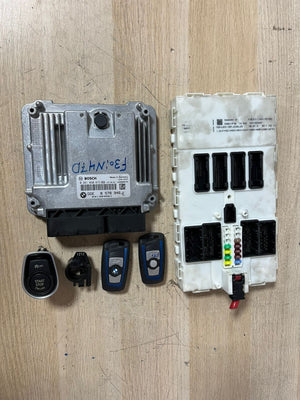 BMW F F30 184HP N47N Engine ECU Kit DDE 8578946 Automatic + 2KEYS + FEM