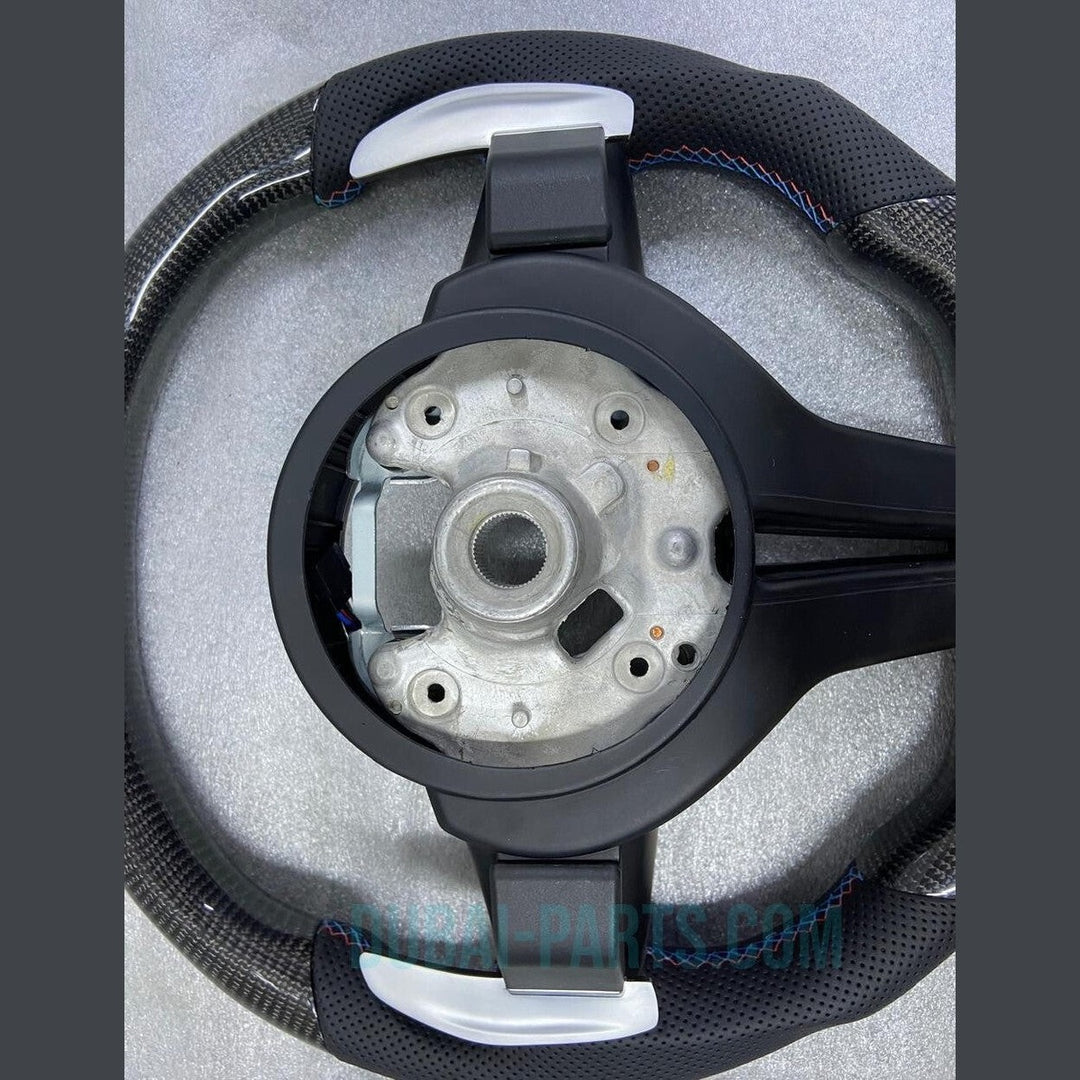 Carbon Fiber Steering Wheel FOR BMW F30 F32 Series MSport With Paddle Shifts LED
