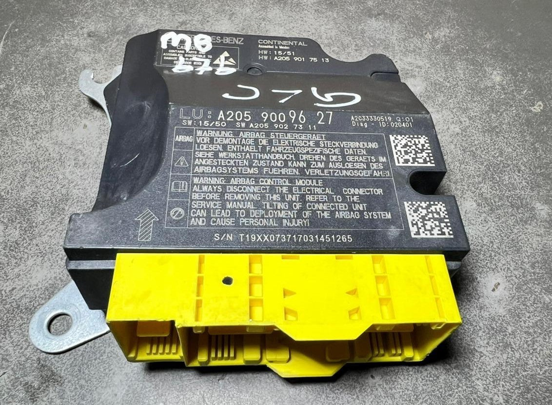 14-18 Mercedes W205 GLC SRS Safety Restraint Control Module A205 9009627 OEM