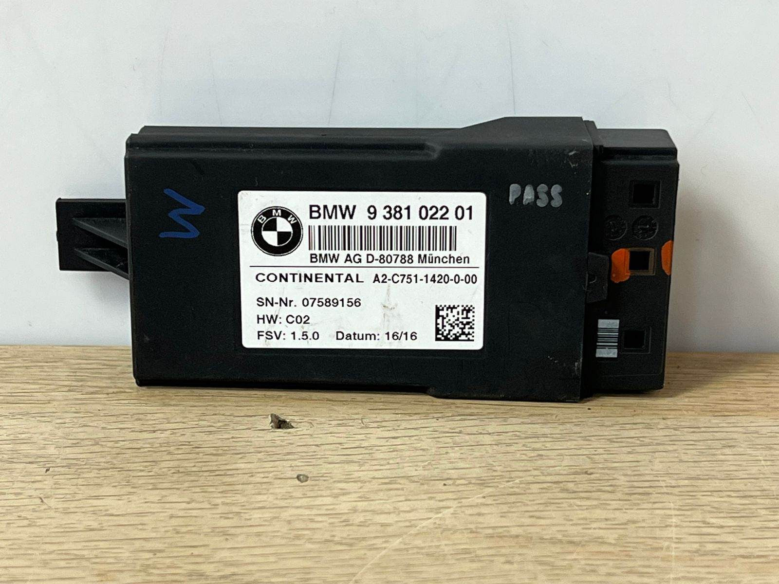 2016-2019 BMW 750i Rear Heated Seat Control Module 9381022
