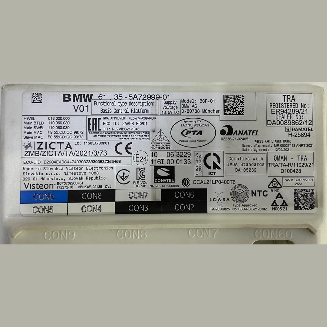 OEM BMW i20 BDC Basic Computing Platform 5A72999 Brand New ANATEL
