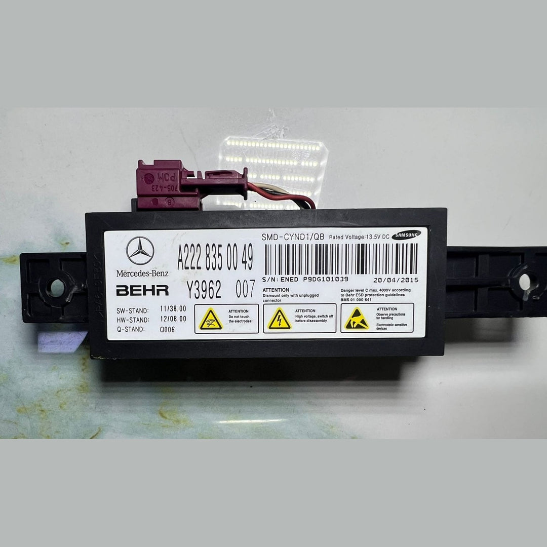Mercedes Ionizer Air Duct Control Unit Module A2228350049 S-Class W222 W217