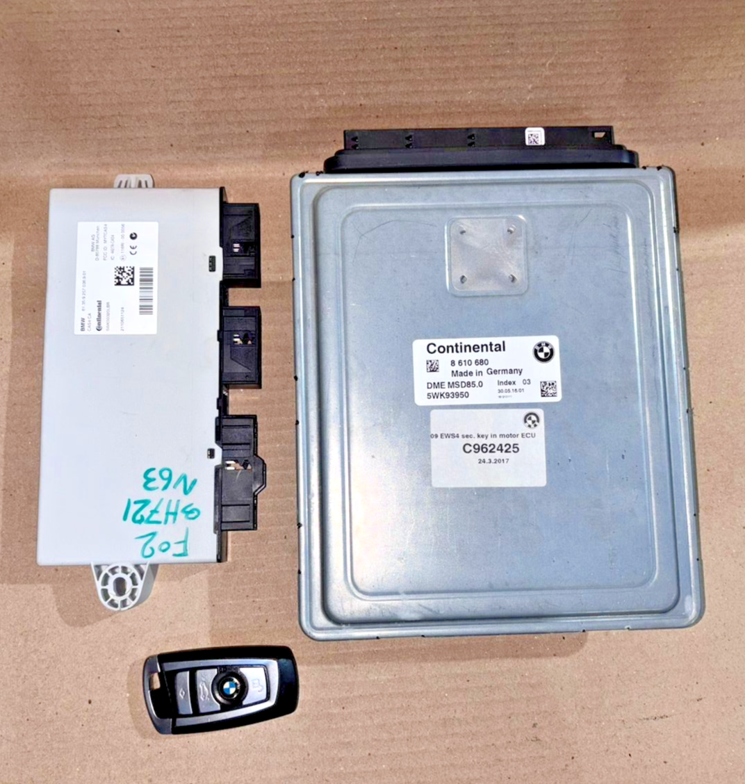 BMW 5 SERIES F02  F10 550I N63 ENGINE CONTROL UNIT  ECU KIT WITH KEY  8610680