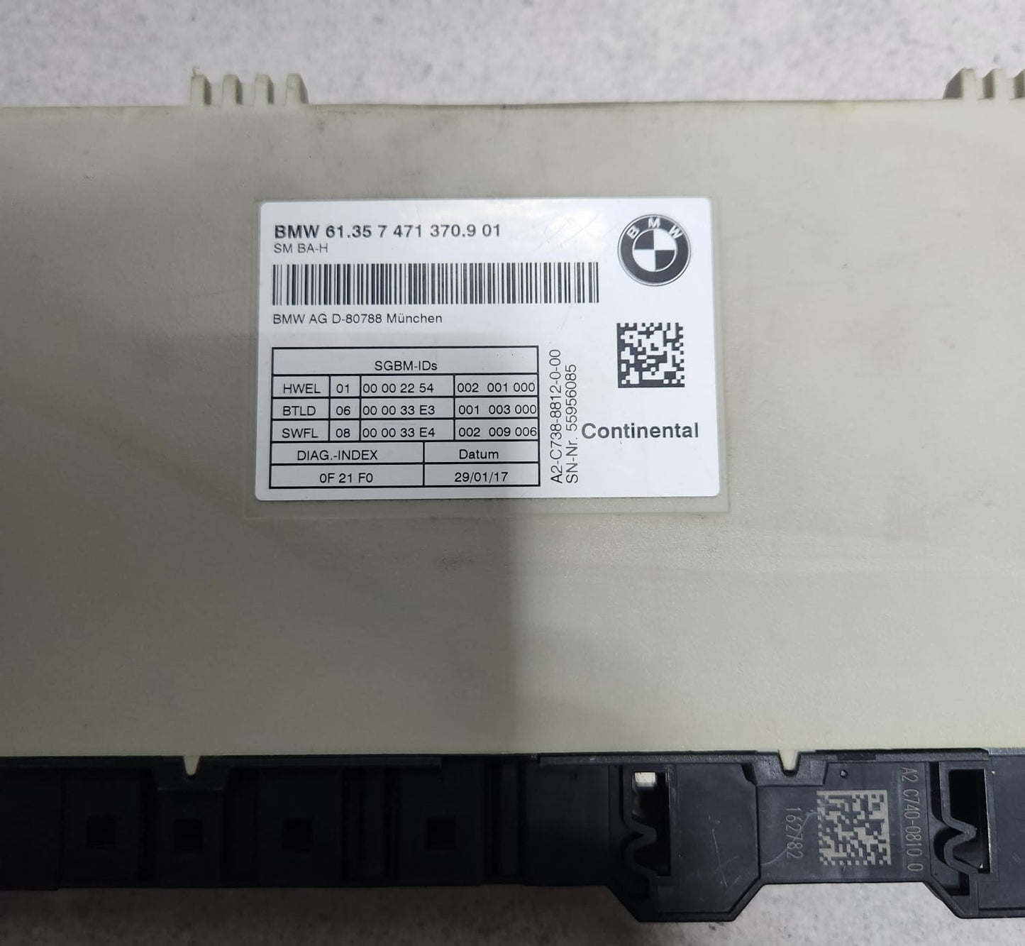 2017-2019 BMW 530i Front Memory Seat Control Module 7471370 G30 G31 G32 G11 G12