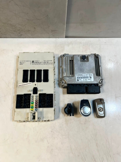 2013 BMW 3' F30 320D N47N Engine Control Unit ECU SET DDE+FEM+1KEY 8573259 