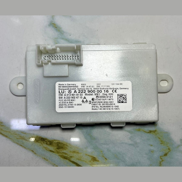 14-20 Mercedes-Benz W222 S-Class Keyless Entry Control Unit A222 9000016 OEM