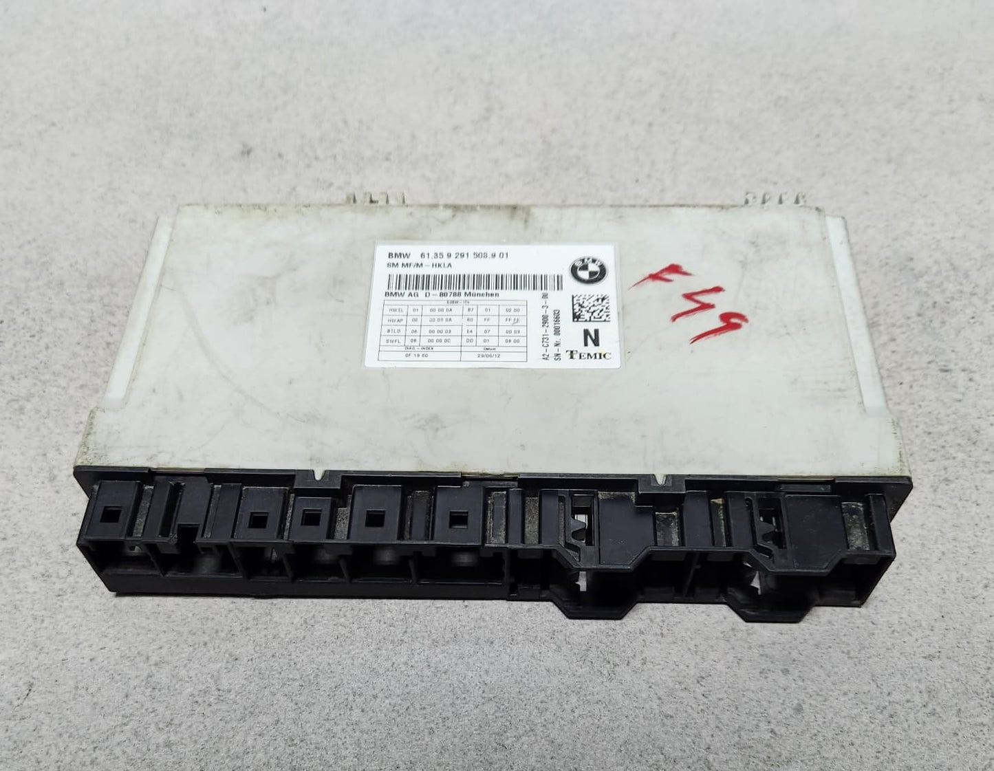 2013-2019 BMW 650i Gran Coupe Front Seat Control Module 9291508 OEM
