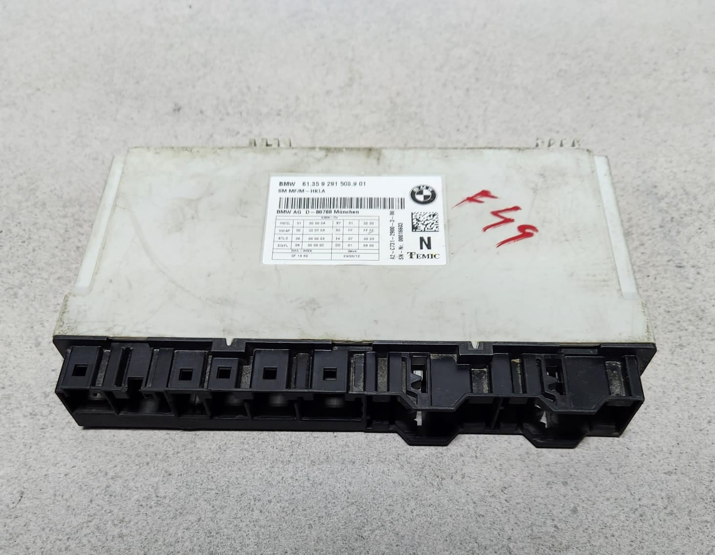2013-2019 BMW 650i Gran Coupe Front Seat Control Module 9291508 OEM