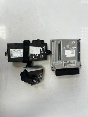 2007-2013 BMW X5 E70 N57 Engine Control Unit ECU SET DDE+CAS3+1KEY 7805585 OEM