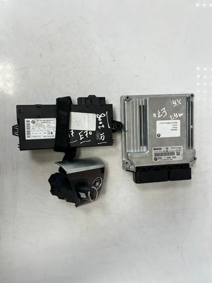 2007-2013 BMW X5 E70 N57 Engine Control Unit ECU SET DDE+CAS3+1KEY 7805585 OEM