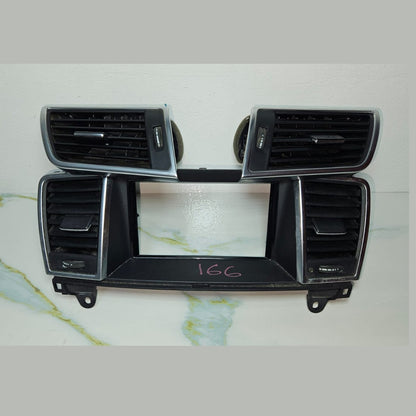 12-16 Mercedes W166 Dash Dashboard Center \ Left & Right A/C Air Bezel Trim Set