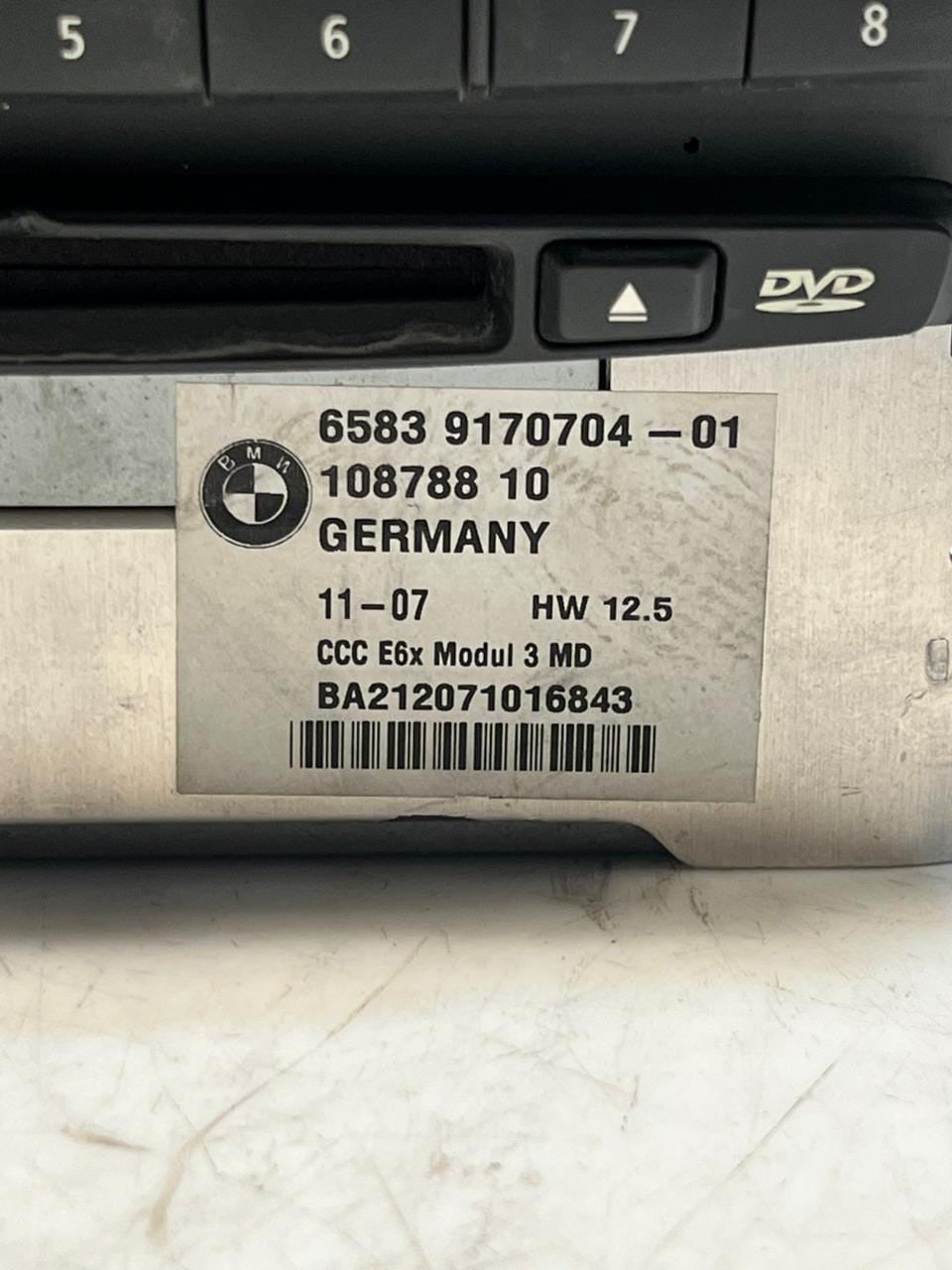 2005-2010 BMW 525i E60 Ccc DVD Md NAV Radio Unit 9170704 OEM