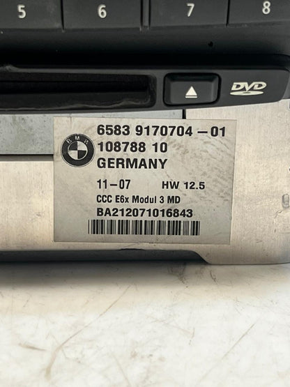 2005-2010 BMW 525i E60 Ccc DVD Md NAV Radio Unit 9170704 OEM