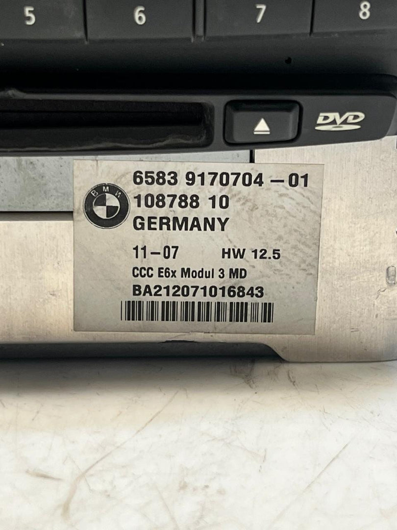2005-2010 BMW 525i E60 Ccc DVD Md NAV Radio Unit 9170704 OEM