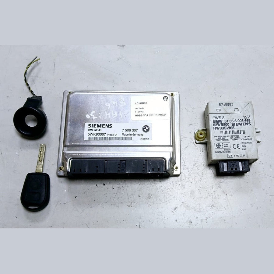 BMW 330i E46 2000 M54 3.0 MOTORSTEUERGERÄT ECU KIT DME MS43 7506307