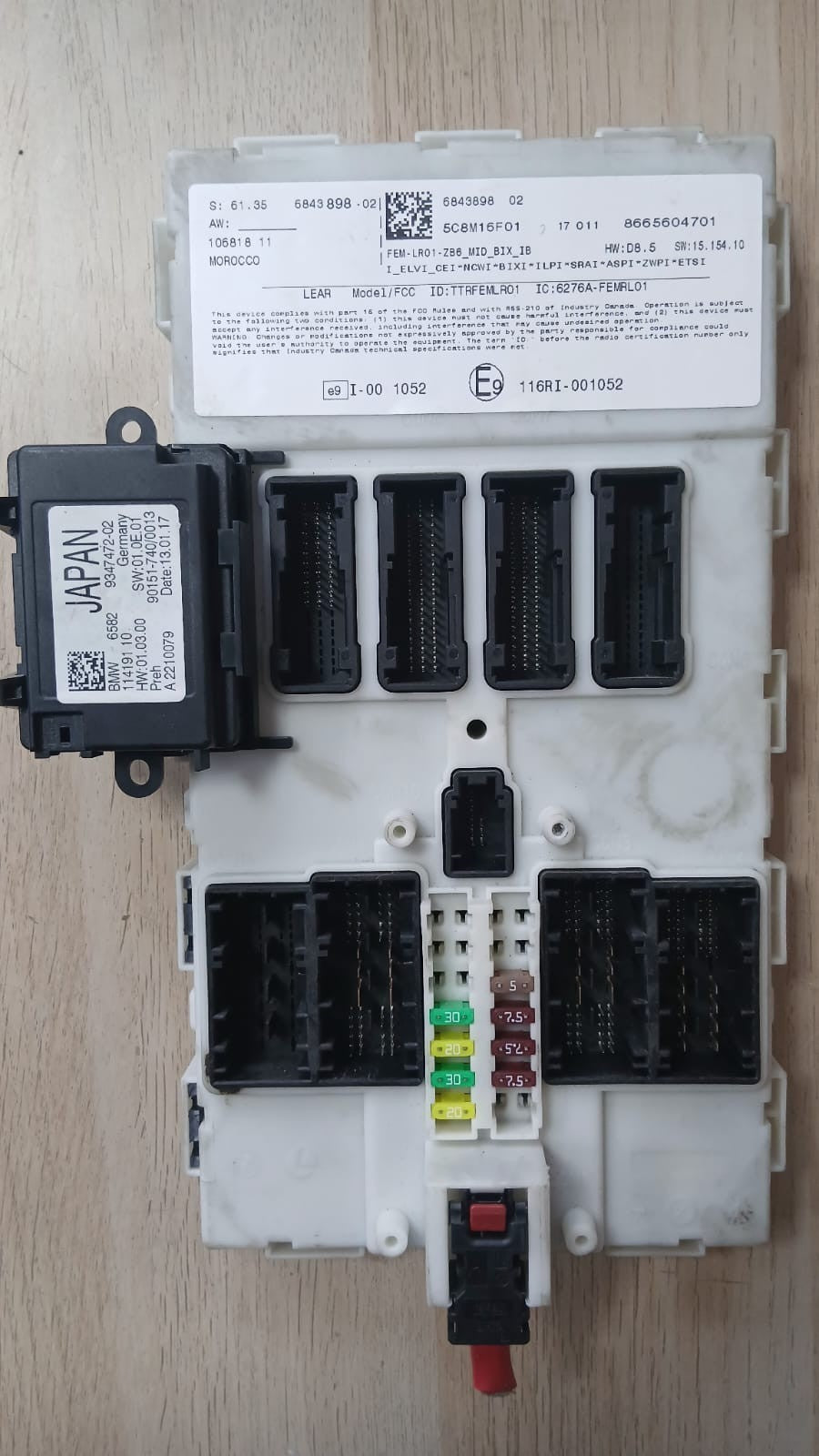 BMW 3 Series F30 F35 F31 2012-2018 Body Control Module 6843898 LIQ23756