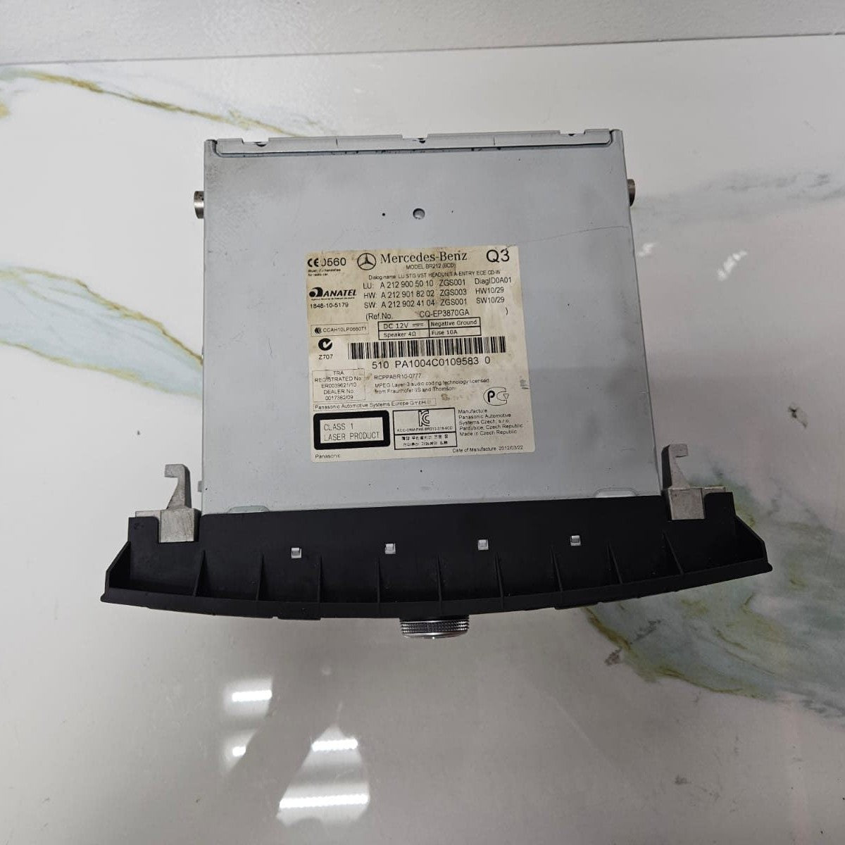 Mercedes-Benz Audio Cd Player Head Unit A2129005010
