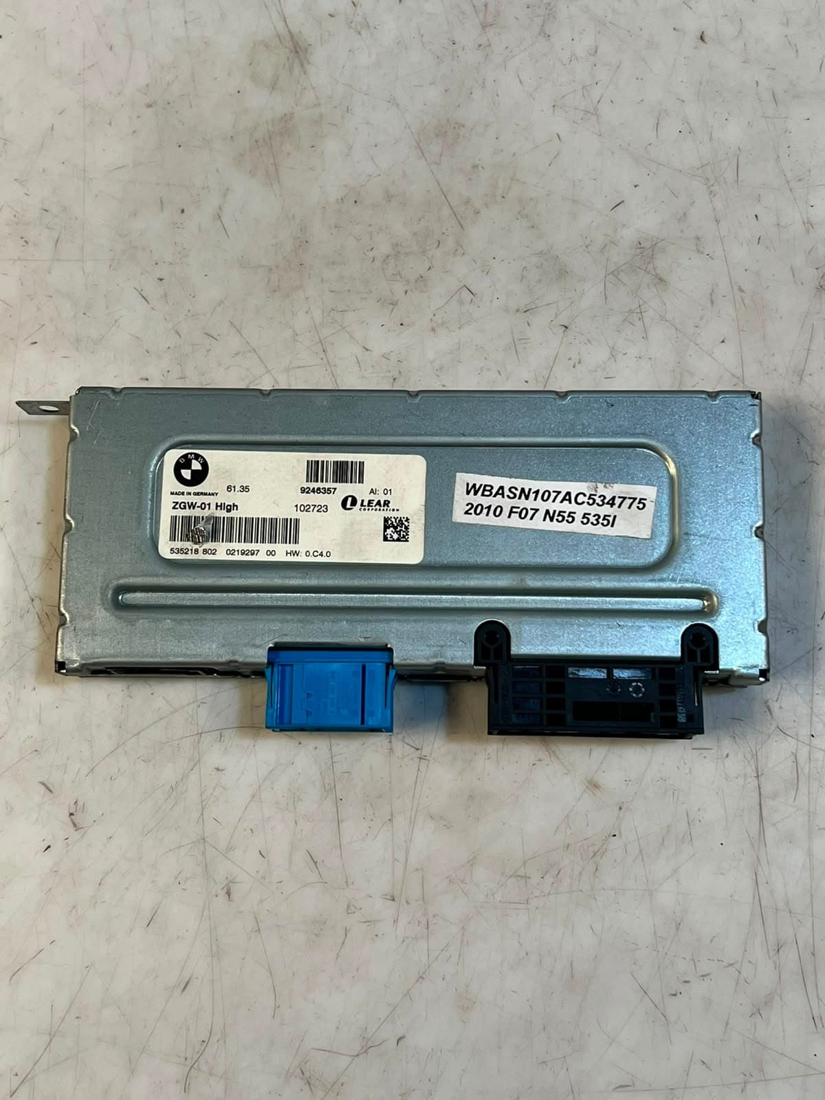 2009-2015 BMW 528i, 535i, 550i, 750i Central Gateway Control Module 6135 9246357