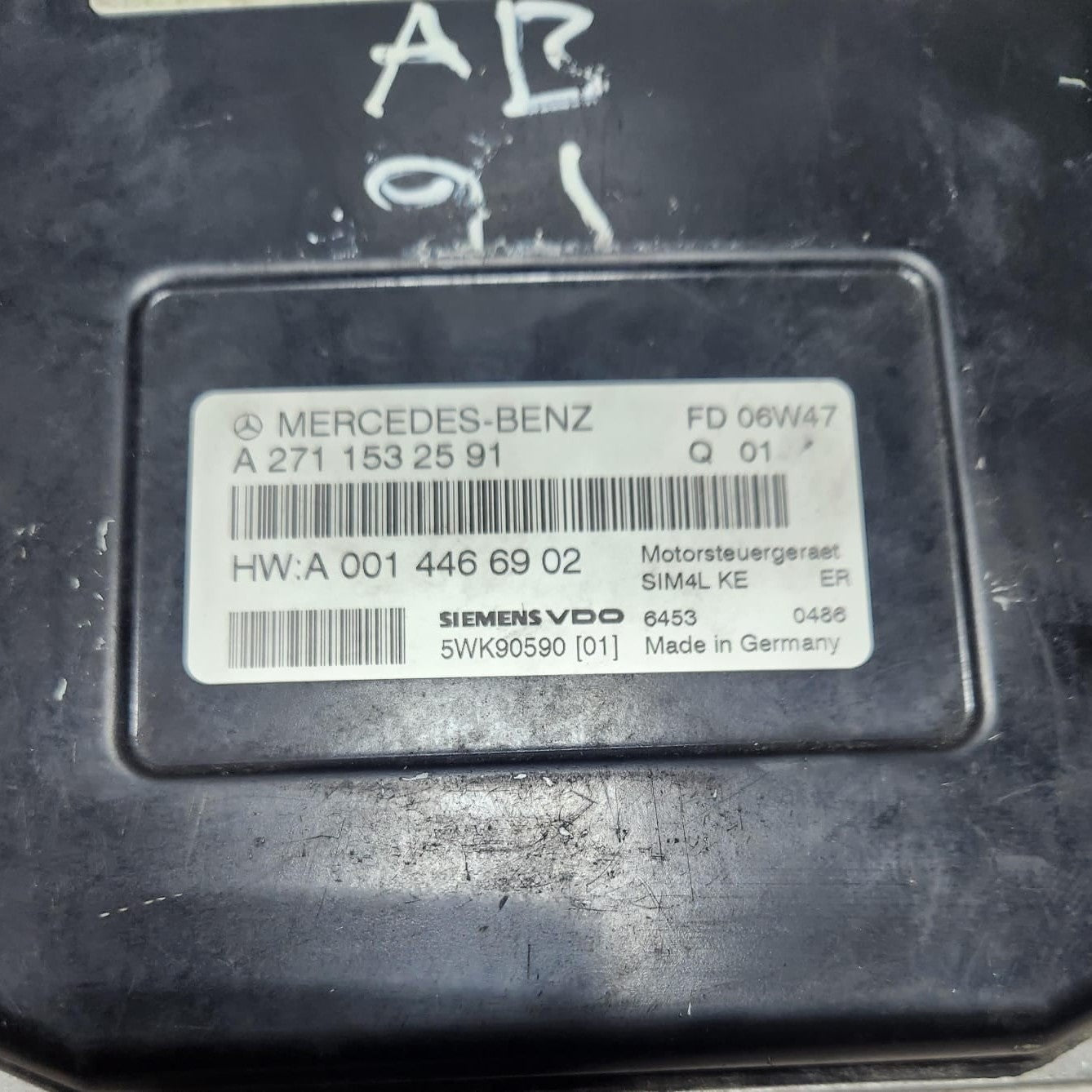 Benz Engine Control Unit A2710103645 CLC W203 C-Class 1.8 Petrol