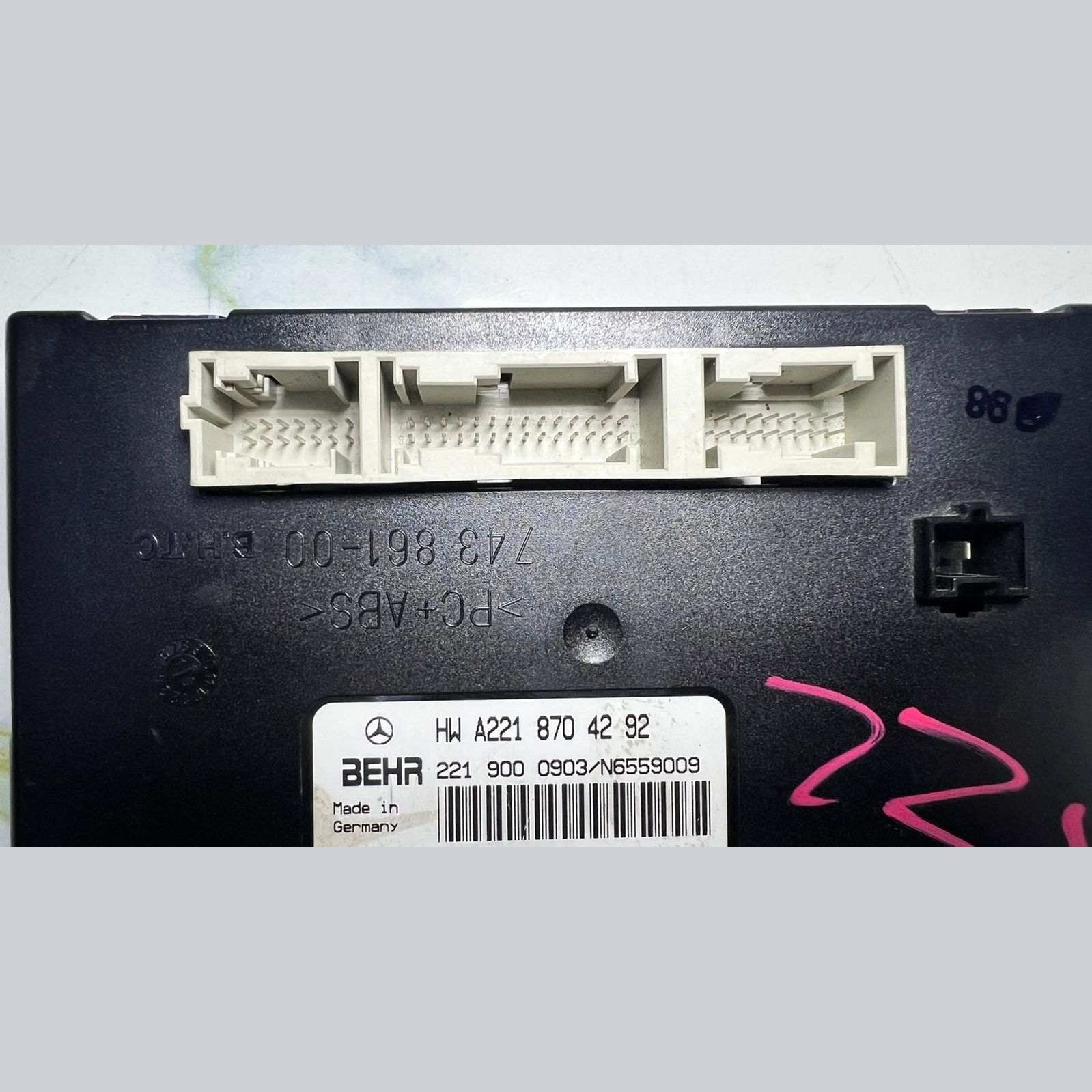 Mercedes Heater Damper Control Unit A2218704292 S-Class W221 and CL-Class C216