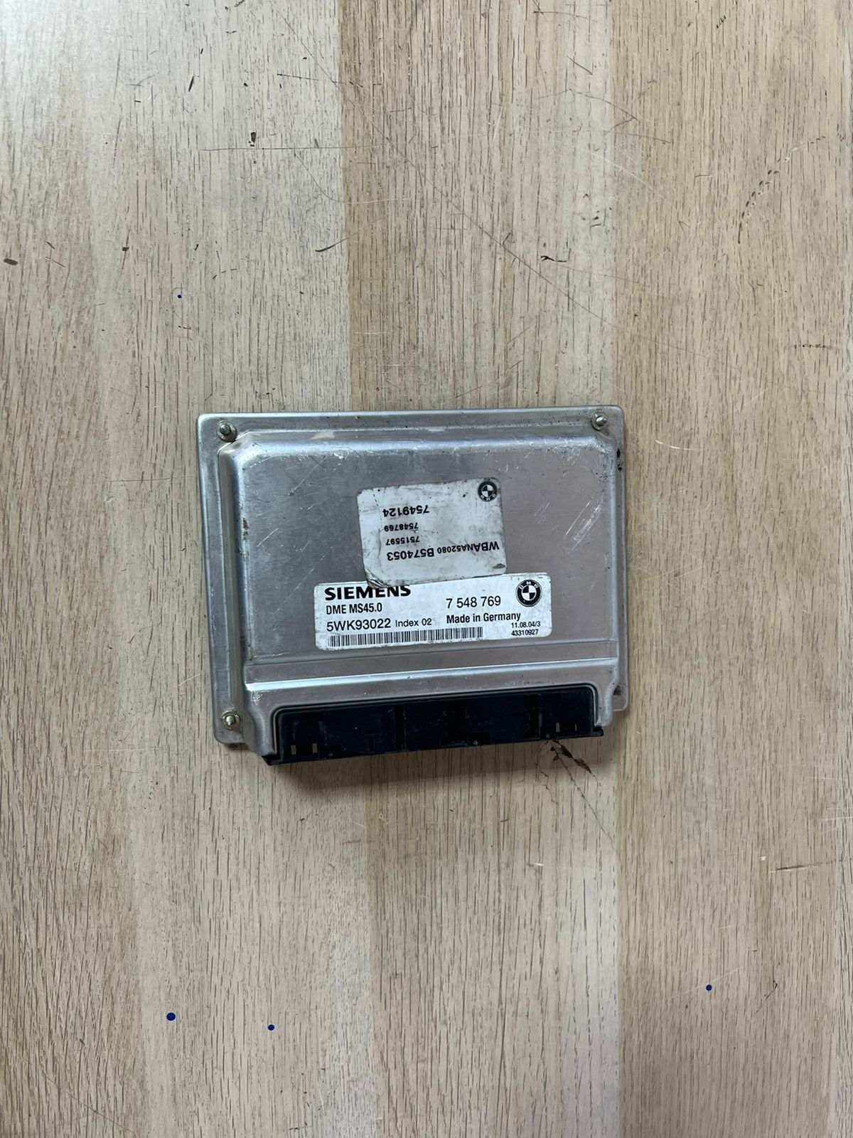 2004-2006 BMW X3 Engine Control Module 7548769 E60 E61 E83 E85 X3 Z4 M54 MS45.0