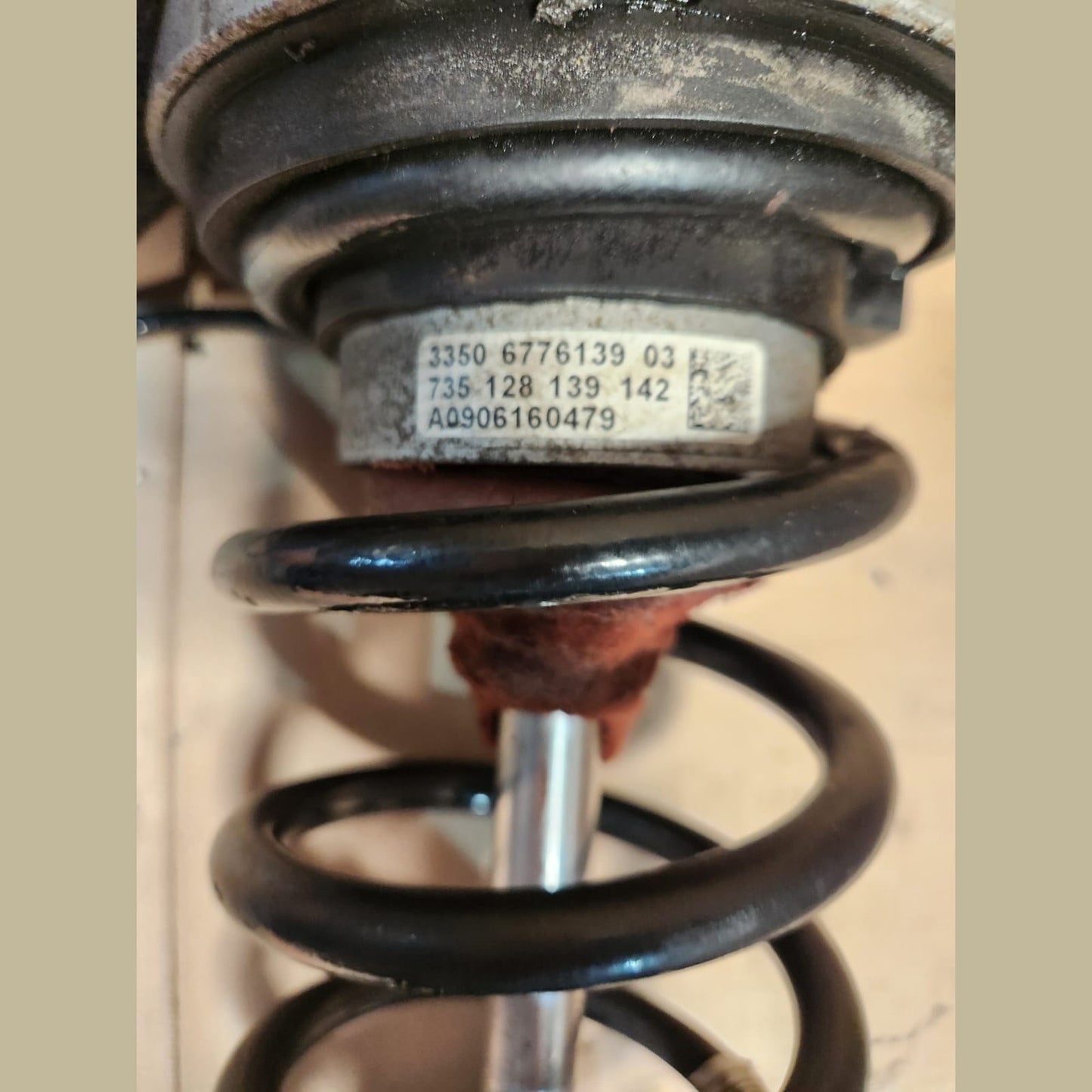 2009-2014 BMW 750i Rear Left Shock Absorber With Coil Spring 6791673 750i f02
