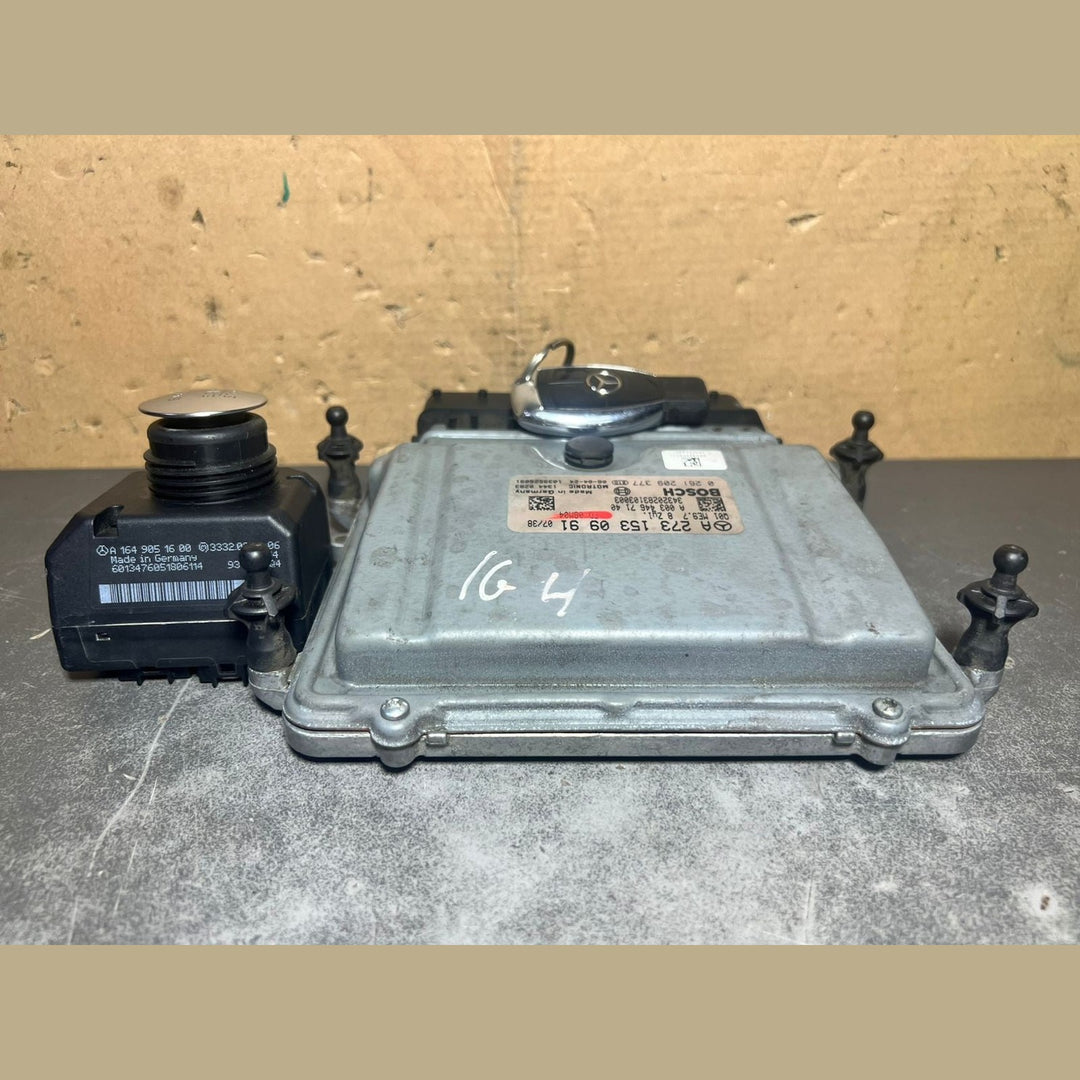 Mercedes W164 ECU Engine Control Module Ignition Key Switch Set A273 1530991 OEM