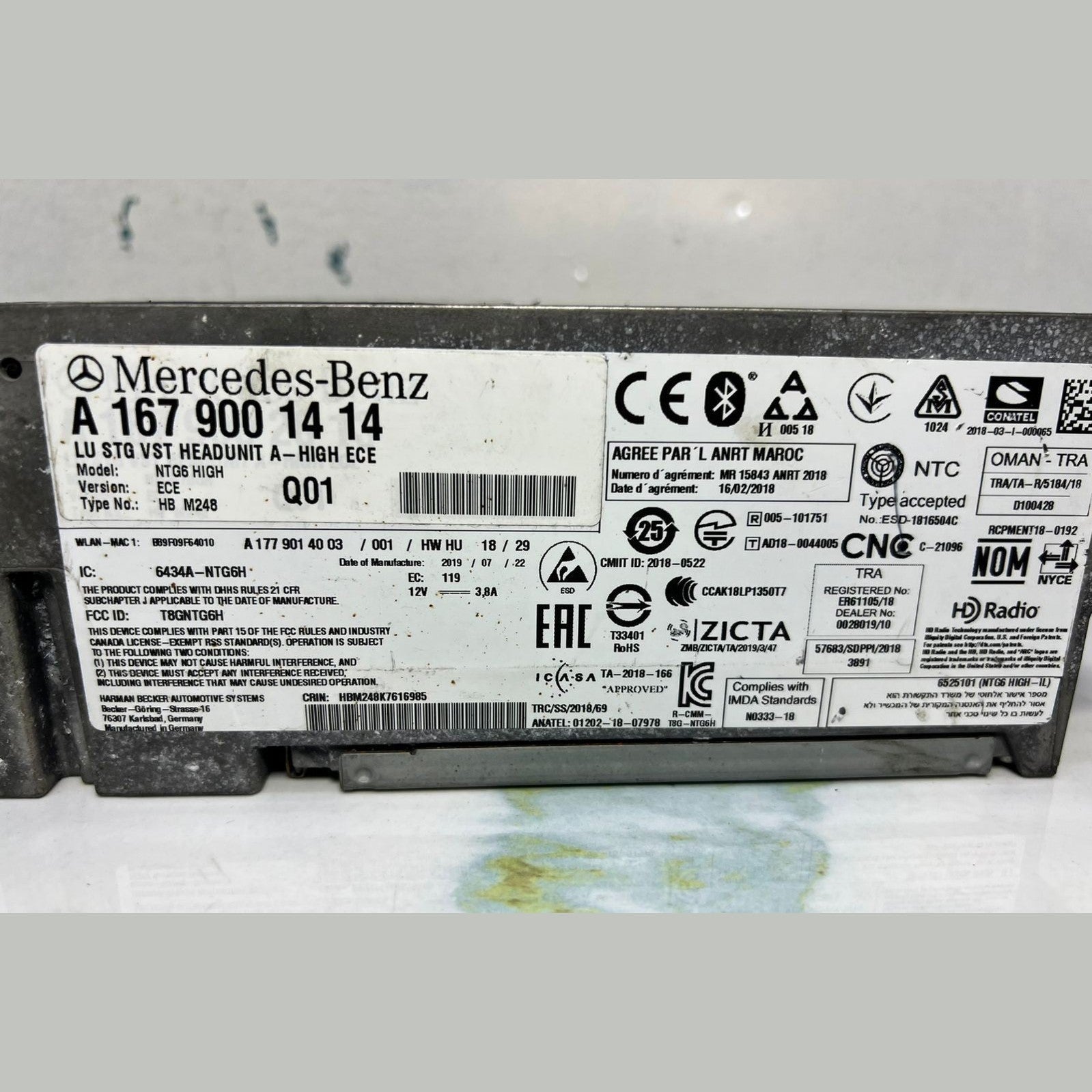 15-21 Mercedes W167 GLE-Class Radio Audio Multimedia Head Unit  A167 9001414 OEM