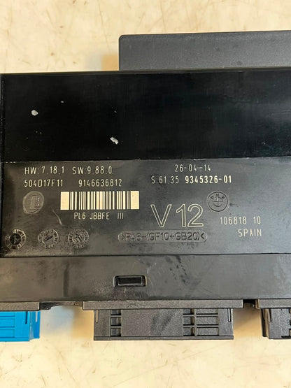 2013-2018 BMW 5 Series GT F07 6' F06 M6 Body Control Module BCM 9345326 OEM