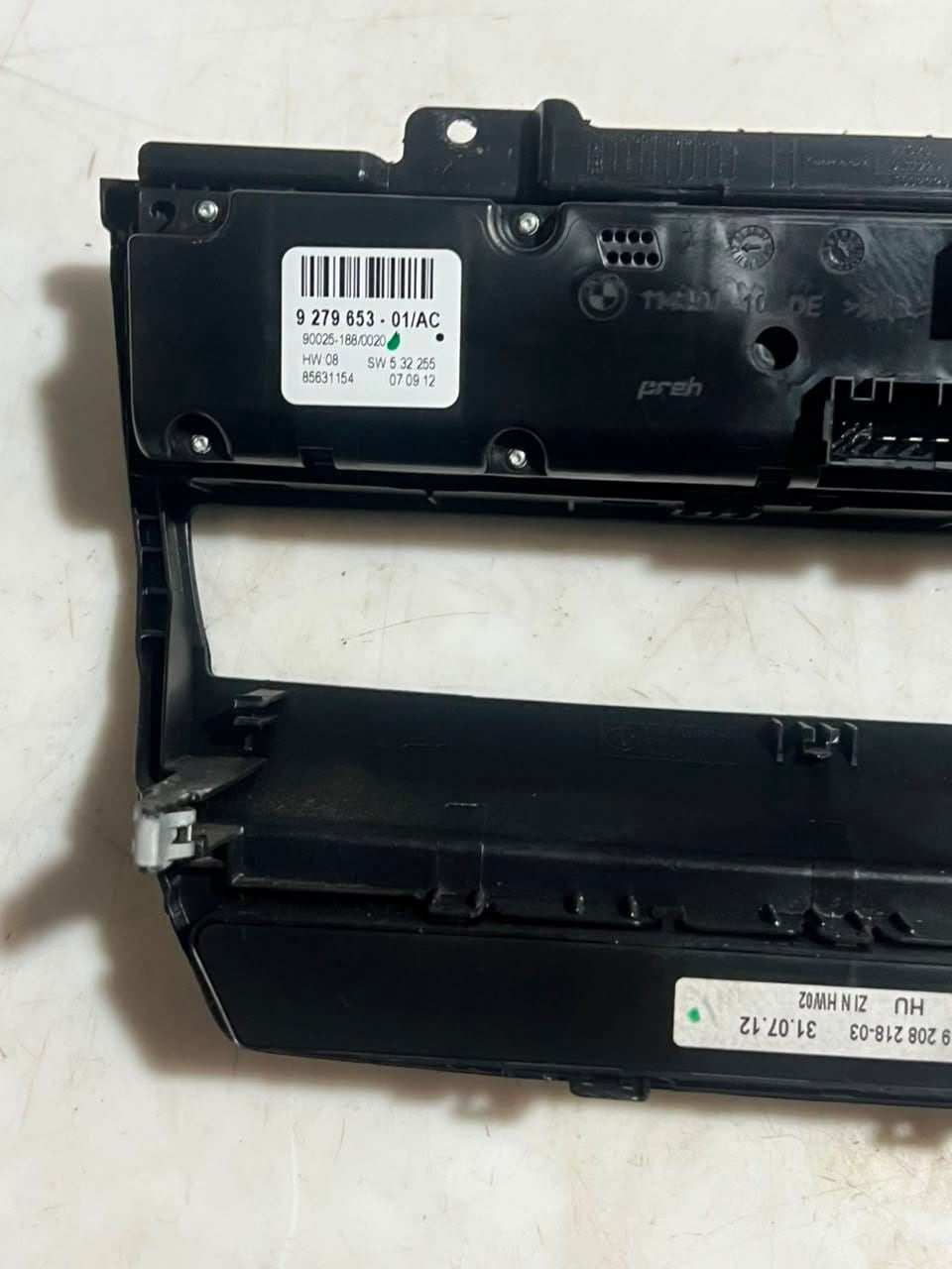 2007-2014 BMW X5 E70 and X6 E71 E72 A/C Climate Control Panel 9279653 OEM