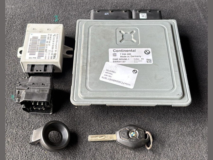 BMW E92 328XI AWD N51 MSV80.1 ECU DME CAS KEY UNIT SET OEM 7594485