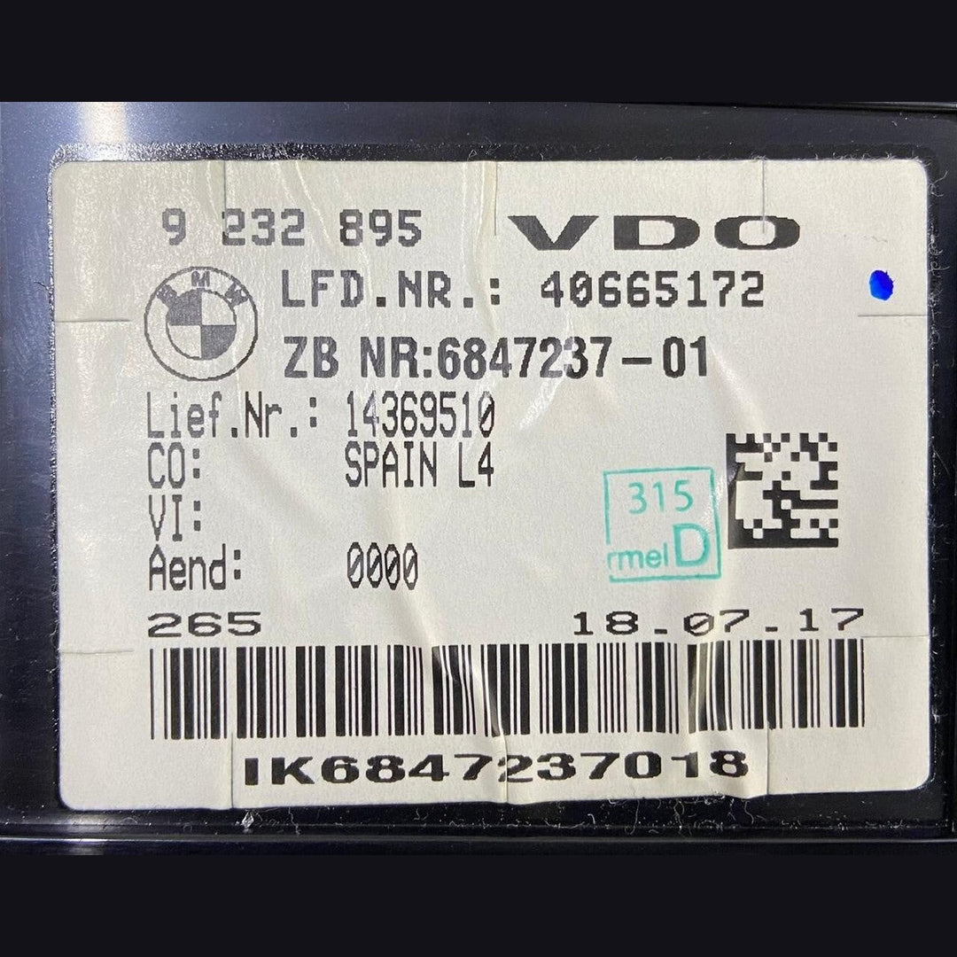 OEM BMW F30 F31 F32 F33  Speedometer Control Cluster Instrumental 6847237